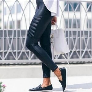 Spanx Faux Leather Moto Leggings Sz L